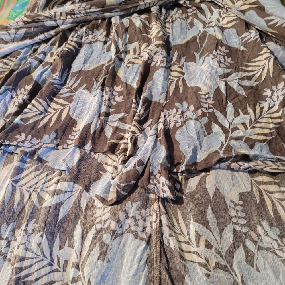 Torrid Brown and Blue Floral Jumpsuit - Picture 5 of 16